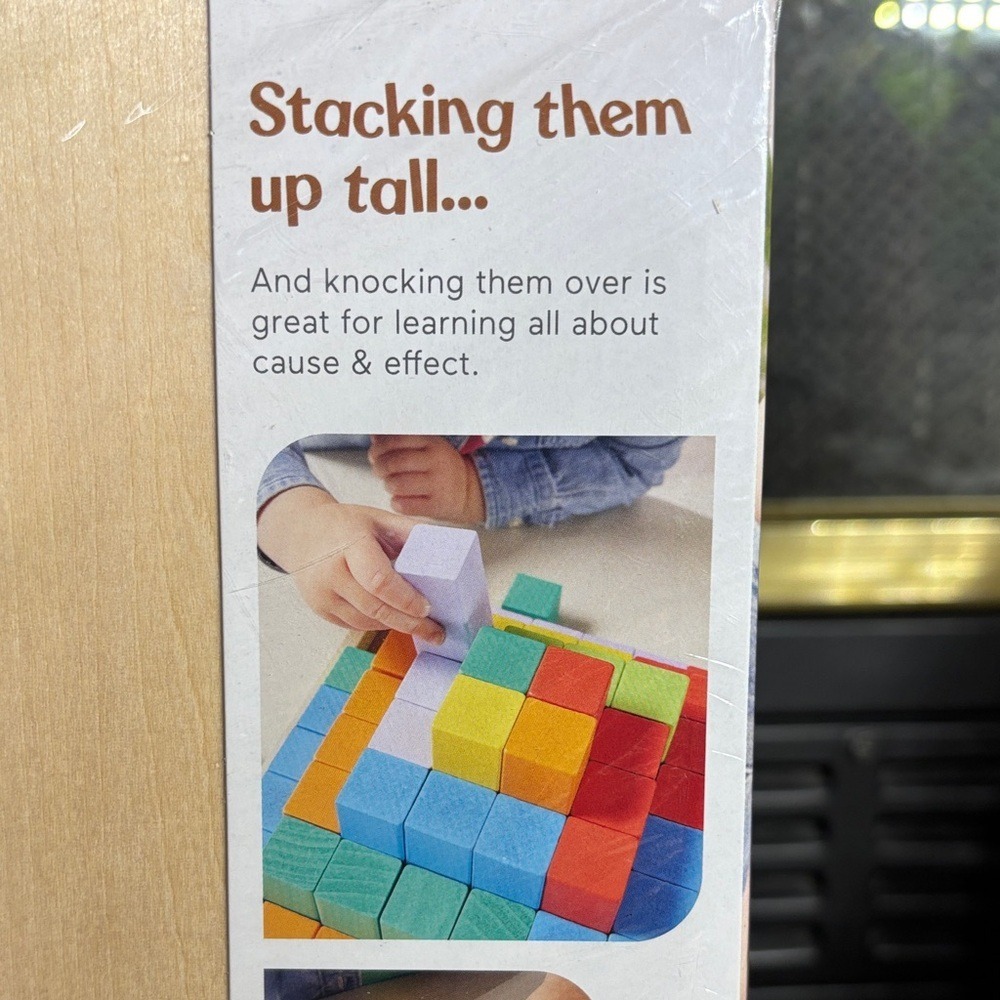 Fisher-Price Toddler Wooden Stacking Blocks 65 Pieces Preschool Learning Toy NEW - Picture 11 of 13